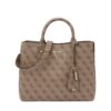Guess Meridian II Girlfriend Satchel Latte Logo HWSG6974060