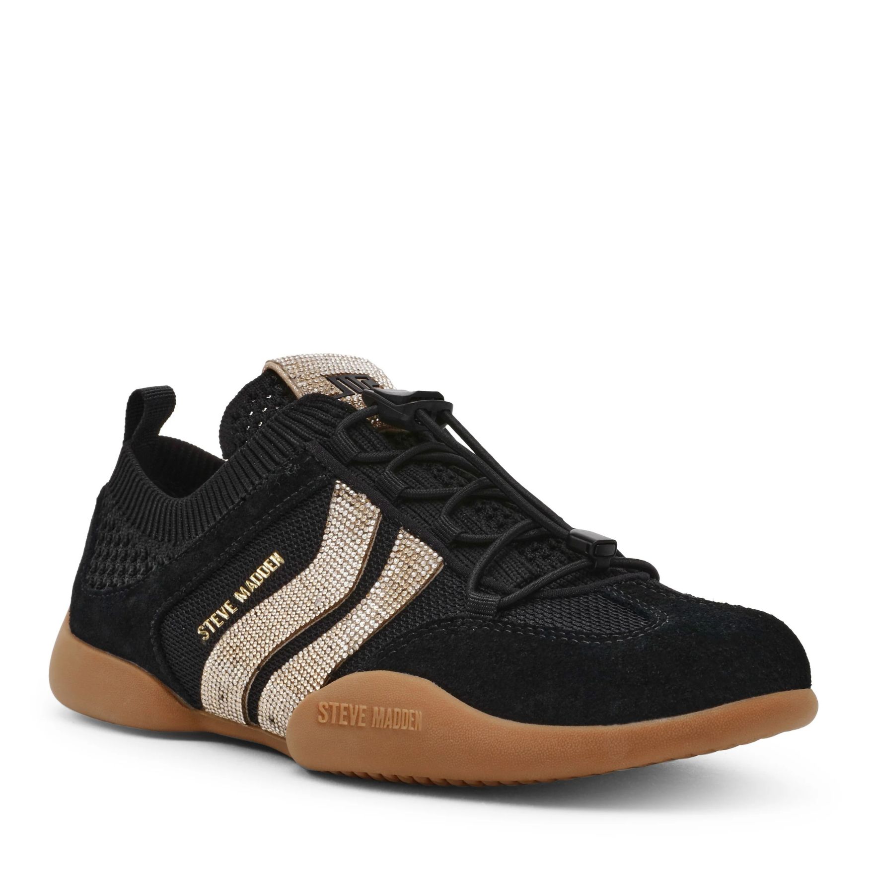 Steve Madden Biscotti R Leather Sneaker Sneaker 03002 BlackGold SH11005248 363 2 5