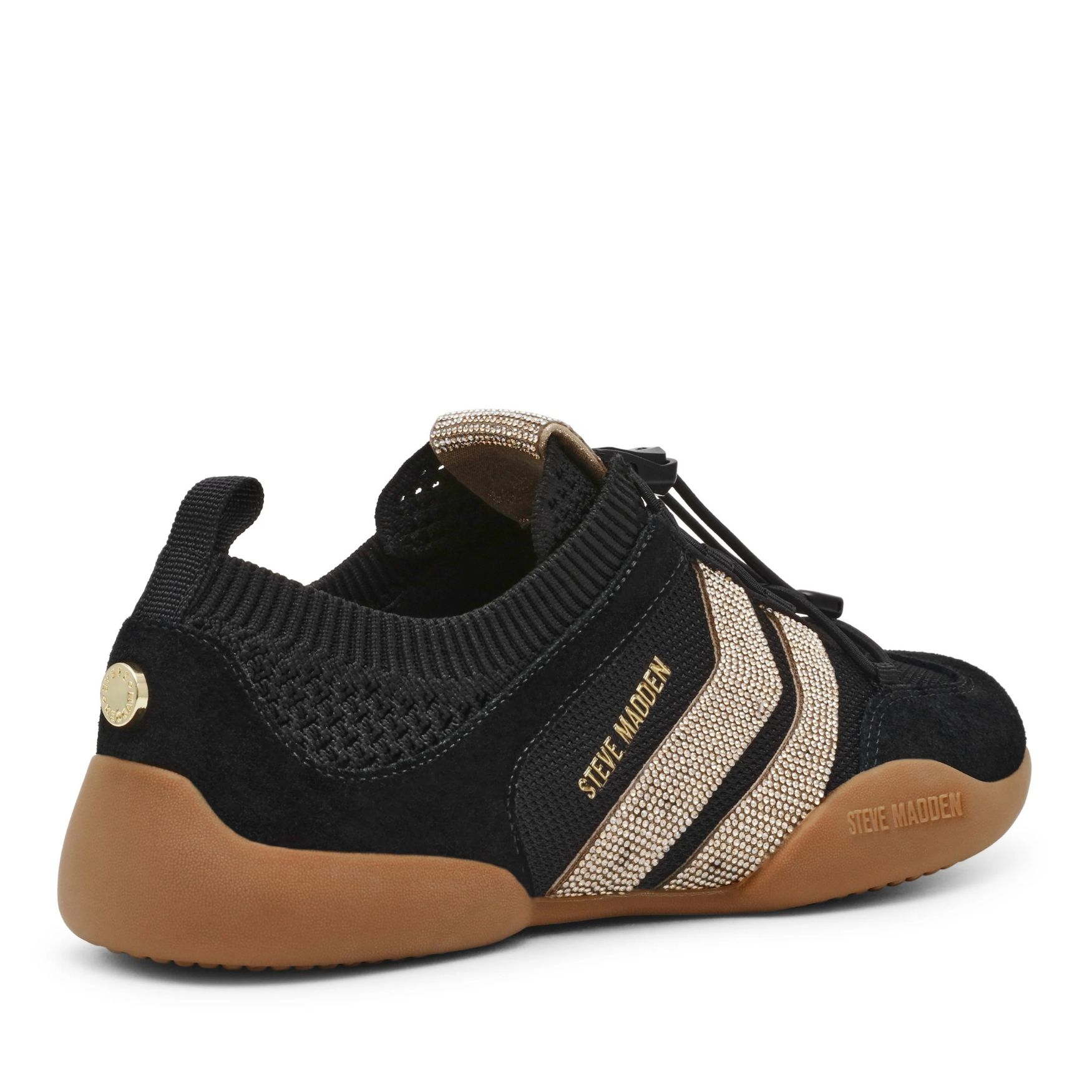 Steve Madden Biscotti R Leather Sneaker Sneaker 03002 BlackGold SH11005248 363 3 4