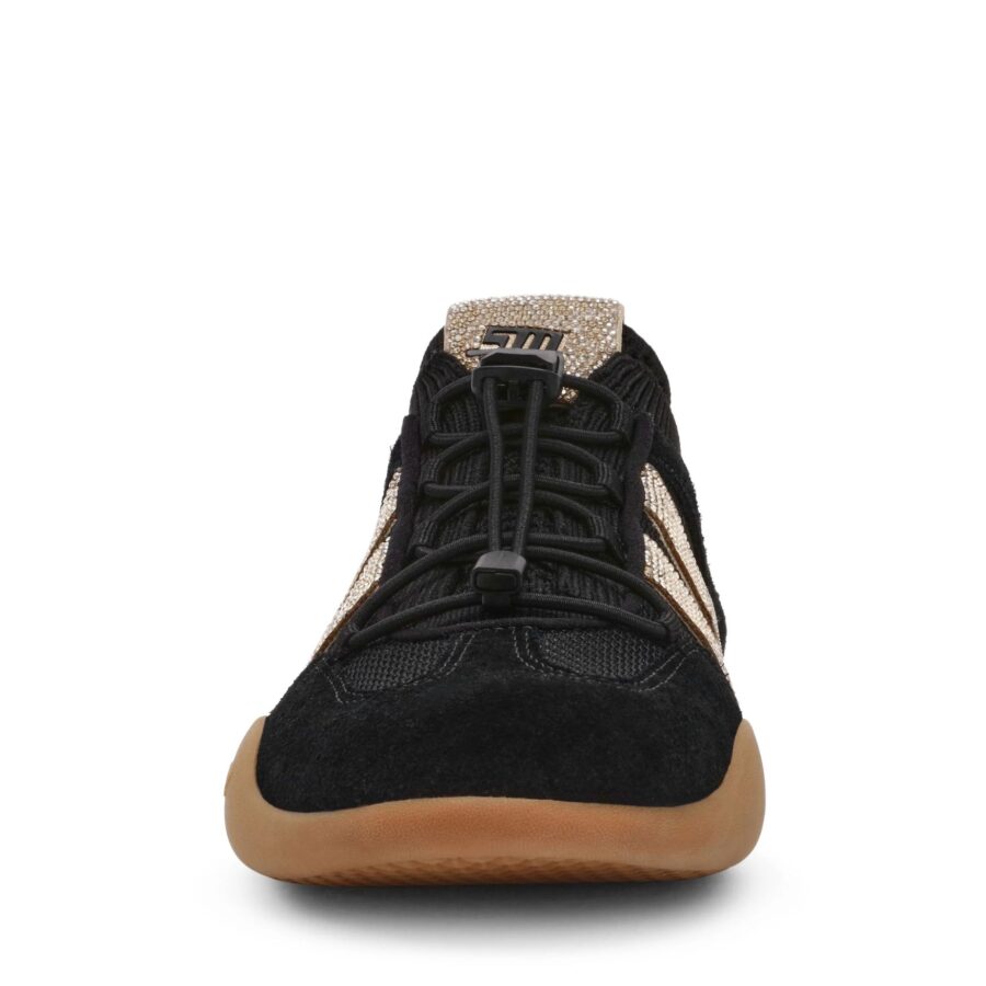 Steve Madden Biscotti R Leather Sneaker Sneaker 03002 BlackGold SH11005248 363 4 3