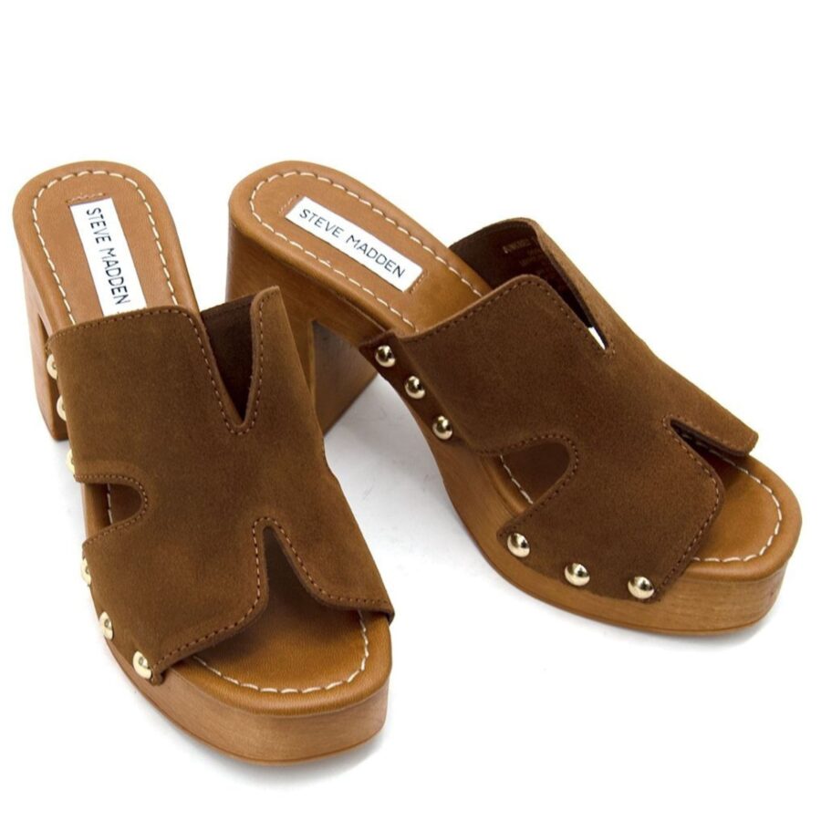Steve Madden Sunkissed Mule Chestnut Suede 11005174 039 03002 3 3