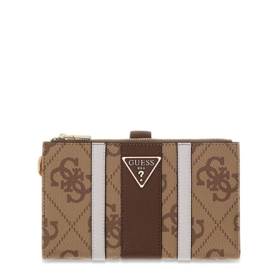Guess Laurel II Slg Dbl Zip Organizer Latte LogoBrown SS7459157 3 2