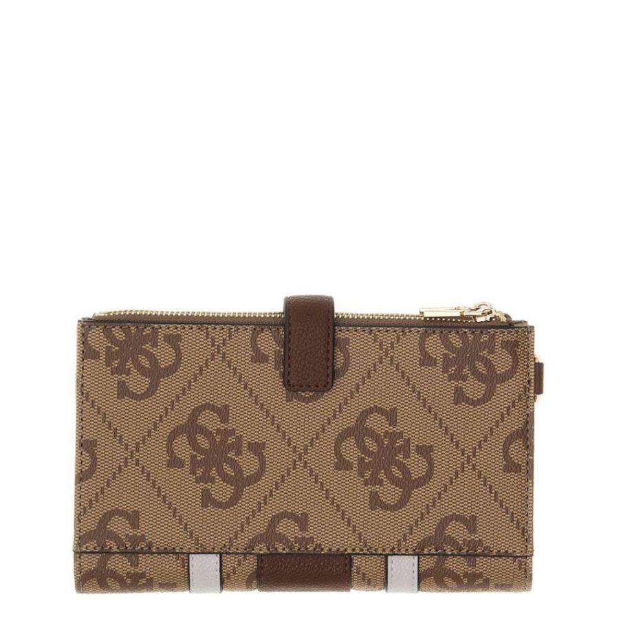 Guess Laurel II Slg Dbl Zip Organizer Latte LogoBrown SS7459157 4 1
