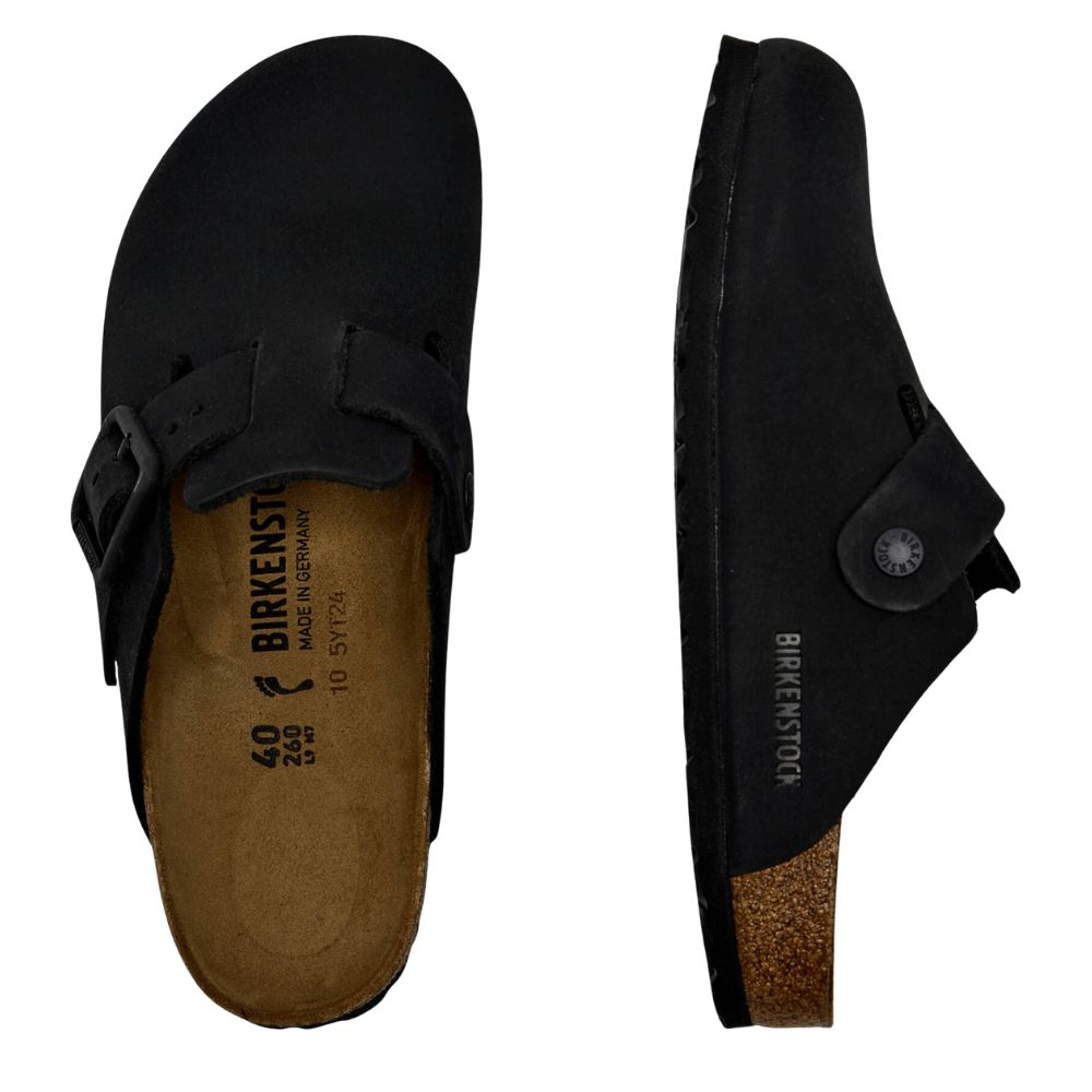 Birkenstock Boston Leather Wire Buckle Lenb Black 35 46 Narrow Seasonal 1031575 3 2