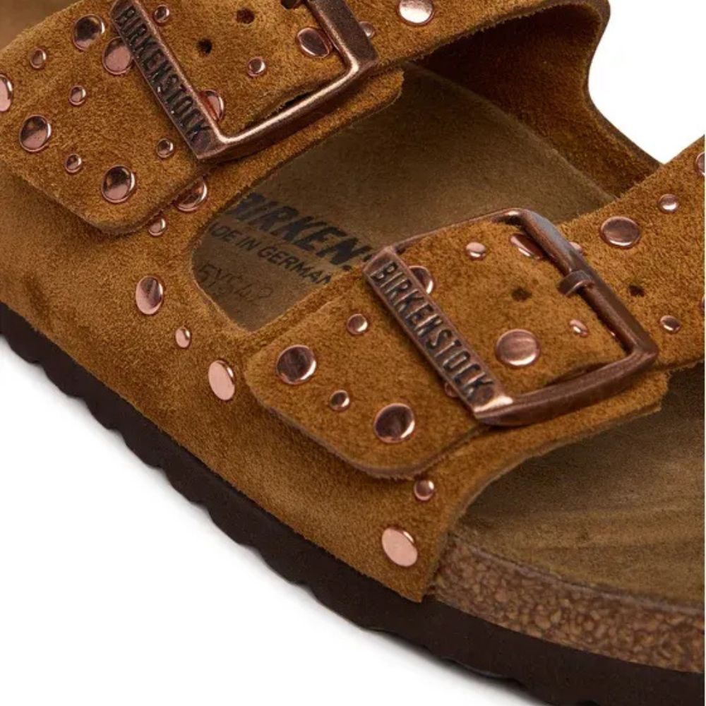 Birkenstock Leather Arizona Rivet Border Leve Mink 35 43 Narrow 1031731 2 5