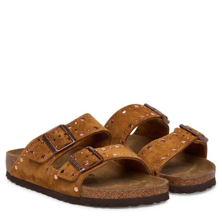 Birkenstock Leather Arizona Rivet Border Leve Mink 35 43 Narrow 1031731 3 4
